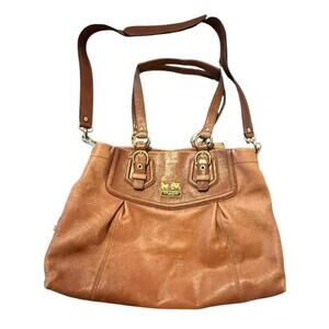 Authentic Coach Leather Handbag - Chic Brown Tote